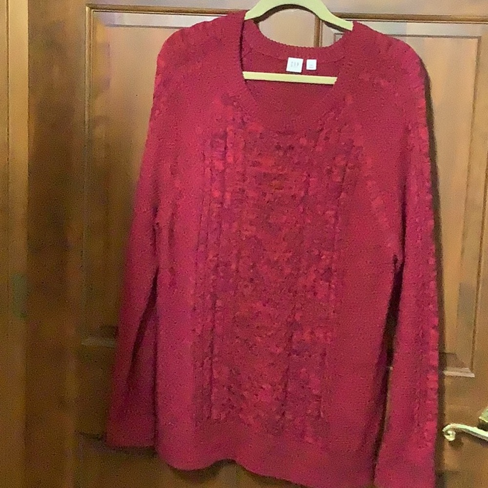 GAP Red Knit Sweater